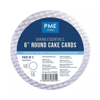 PME, Cake, card, round, rond, taartbord, 6", 15cm, CCR315