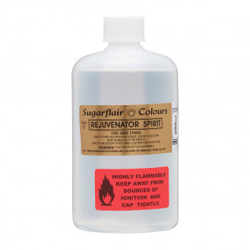 sugarflair, rejuvenator, spirit, bottle, fles, alcohol, ethanol, k201, glaze, chocolade, lustre, blossom