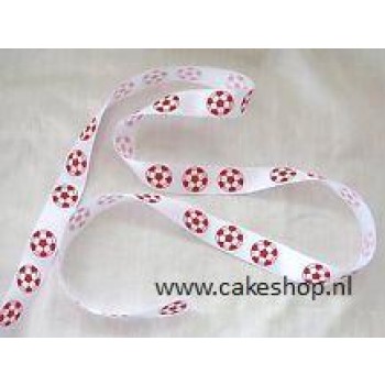 Lint 12mm voetbal Rood