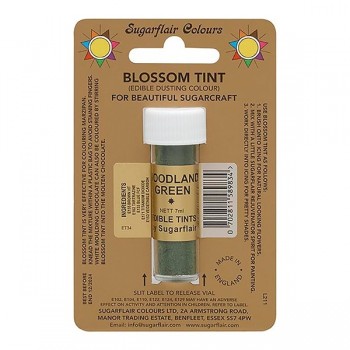 Sugarflair Blossom Tint Edible Dusting Colour - Woodland Green 