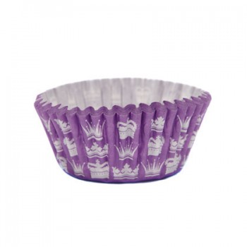 SK, crown, cupcake, cases, 36, baking, paper, caisse, caisses, purple, paars