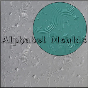 alphabet, moulds, embossing, mat, impression, impressie, reliëf, patroon, cupcake, taartrand, swirl, krullen, pattern, patronen, patterns, mats, matten, alfabet, molds, mallen, am, am404, am0404, 404, 5060390351897