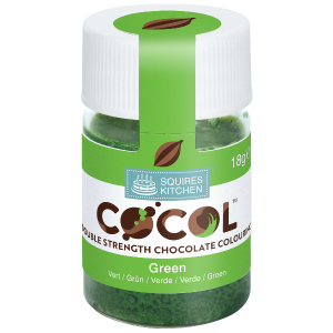 cocol, chocolade, kleurstof, cacaoboter, cocoabutter, cocoa, colour, 18g, green, CH03A003-07