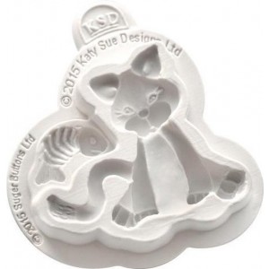 sugarbuttons, cat, poes, craft, CSB018, katysue, designs, silicone, mould, mal