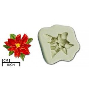 M251, poinsettia, kerstster, christmas, kerst, ster, star, bloem, flower, mould, mold, mal, silicone, silicoon