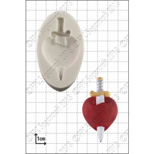 FPC Heart and Dagger Silicone Mould