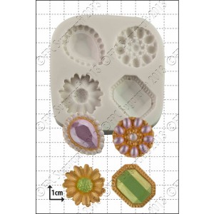 FPC Jewelled Brooches Silicone Mould