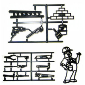 bouwvakker, bouwen, metselen, patchwork, cutters, DIY, cutters, embosser