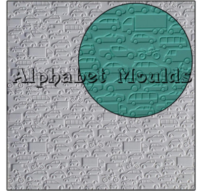 Alphabet Moulds - Cars Mat - Embossing Mat
