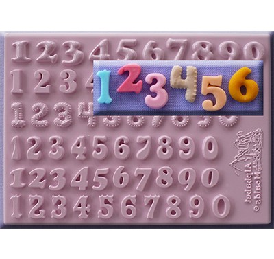 Alphabet Moulds Set of 6 Numbers 12mm
