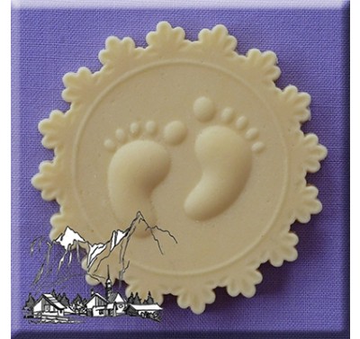 Alphabet Moulds - Baby feet cupcake topper
