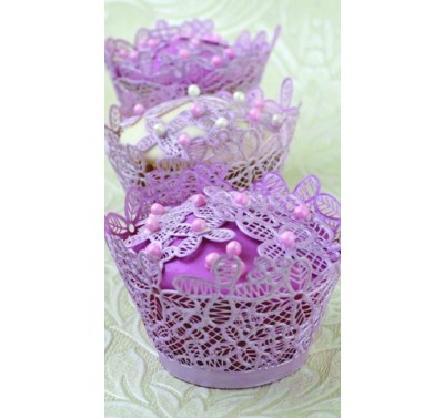 Cake Lace - Victoriana 3D Cake Lace Cupcake Wrapper Mat