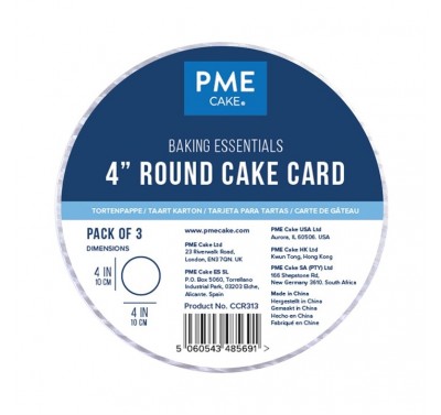 PME Baking Essentials Round Cake Card, Set of 3 Round 10cm