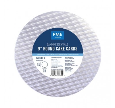 PME Baking Essentials Round Cake Card, Set of 3 Round 23cm
