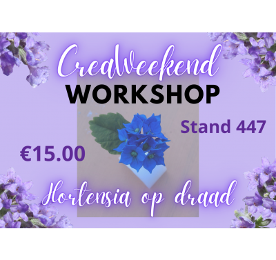 workshop, hortensia, hydrangea, porselein, modelleerpasta, clayflower, blush, klei