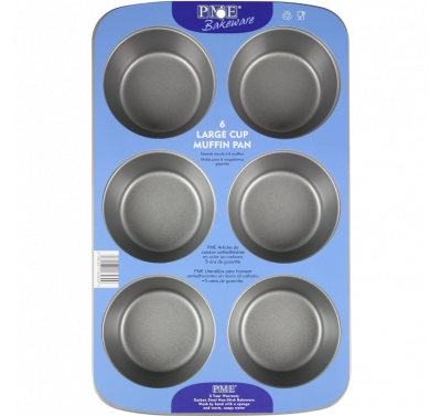 PME Non Stick - 6 Cup Large Muffin Pan