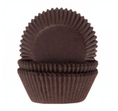 House of Marie Mini Baking cups Bruin - pk/60