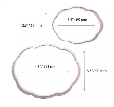 PME Cookie & Cake Plaque Style 3 Cutter (Set/2)