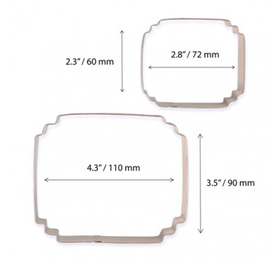 PME Cookie & Cake Plaque Style 5 Cutter (Set/2)