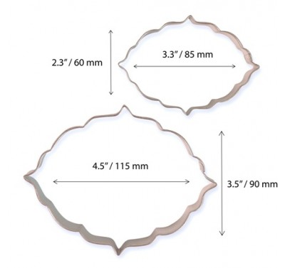 PME Cookie & Cake Plaque Style 6 Cutter (Set/2)