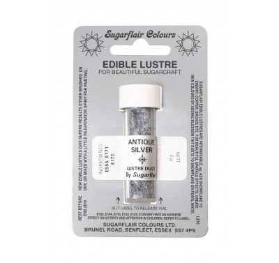 Sugarflair Edible Lustre Colour - Antique Silver - THT 2024