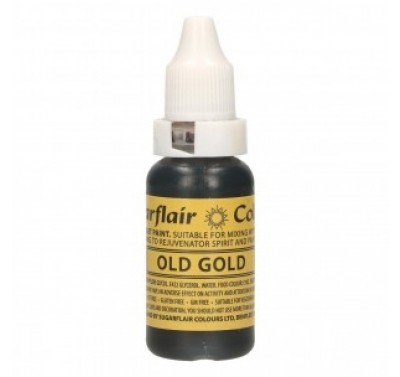 Sugarflair Edible Droplet Paint Old Gold - 14ml