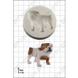bulldog, hond, dog, B030, FPC, Sugarcraft, topper, cupcake, silicone, mould