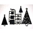 patchwork, cutters, christmas, trees, parcels, cadeau, pakjes, kerstboom, kerstbomen, bomen, embosser