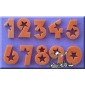 Alphabet Moulds - Number Stars 18mm