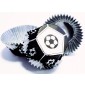 PME Deep Fill Foil Lined Baking Cases - Soccer Black pk/30