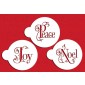 Designer Stencils Joy, Noel and Peace Cookie Set