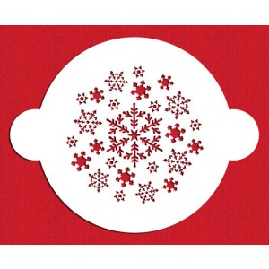 designer, stencil, snowflake, taart, sneeuwvlokken, winter