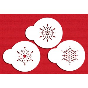 snowflake, designer, stencil, snowflake, kristal