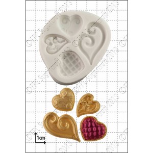FPC Fancy Hearts Silicone Mould