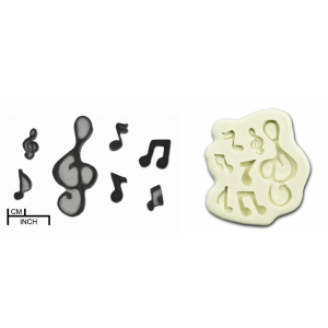 M2202, music, muziek, note, noot, clef, sleutel, key, dpm, mould, mold, mal, silicone, silicoon