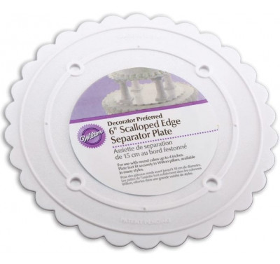 Wilton Decorator Preferred Scalloped Separator Plate 15cm