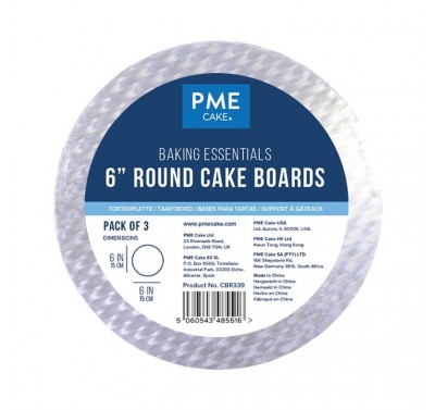 PME Value Round Cake Board 15cm - set of 3