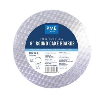 PME Value Round Cake Board 20cm - set of 3