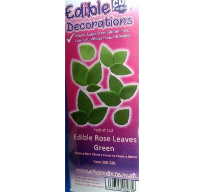 CDA Products Wafer Paper Pre-cut Rose Leaves