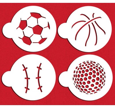 Designer Stencils Large Sports Ball Cookie