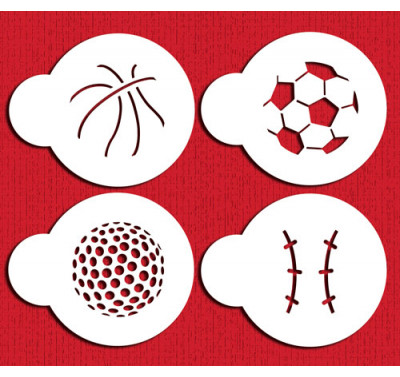 Designer Stencils Small Sports Ball Candy