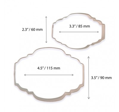 PME Cookie & Cake Plaque Style 2 Cutter (Set/2)