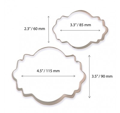 PME Cookie & Cake Plaque Style 4 Cutter (Set/2)