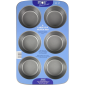 PME Non Stick - 6 Cup Large Muffin Pan