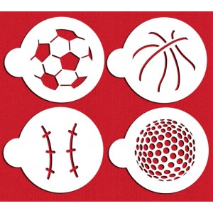 Designer Stencils Large Sports Ball Cookie