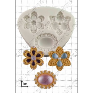 FPC Three Brooches Silicone Mould
