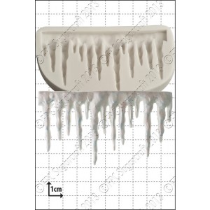 icicle, ijspegel, winter, frozen, silicone, mould, mal, FPC, D034, sugarcraft, taart, cake