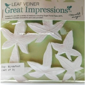 SK Great Impressions Leaf Veiner Ivy - Birdsfoot - Set of 3