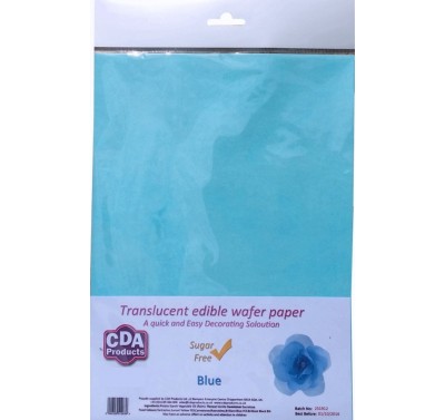 CDA Edible Wafer Paper Translucent - pk6 - dun - Blue