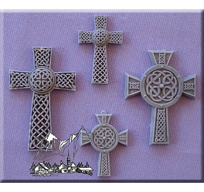Alphabet Moulds - Celtic Crosses set of 4